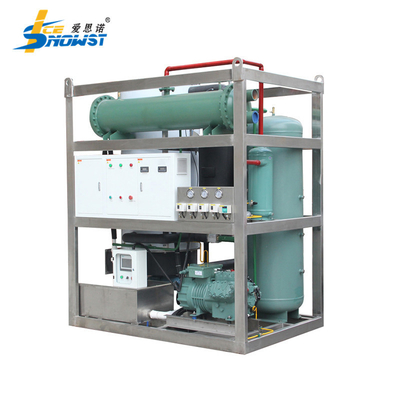 satın al ASME Dondurulmuş Deniz Ürünleri için Su Soğutucu 5 Tonluk Mini Tüp Buz Makinesi online manufacture