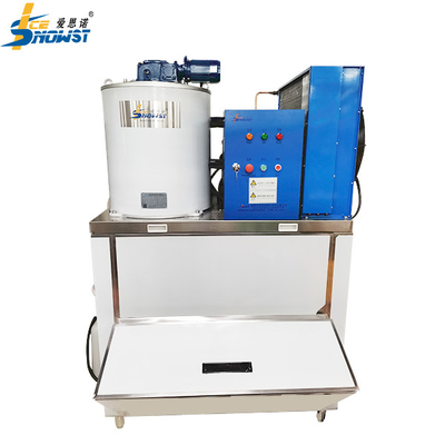 satın al 1 tonluk küçük su soğutmalı SS304 ticari tatlı su damlacık buz makinesi süpermarket için online manufacture