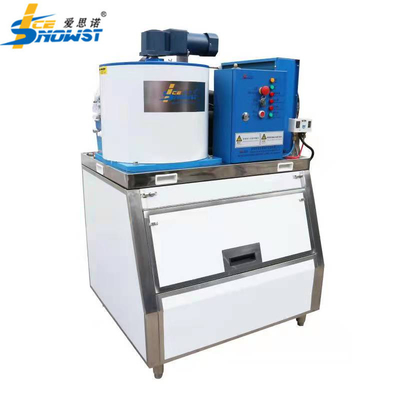 satın al 300 kg tatlı su damlası buz makinesi paslanmaz çelik buz kutusu ile kar damlası buz makinesi online manufacture
