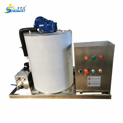satın al Otomatik PLC Kontrol Sistemi 1T/gün Deniz suyu Düz buz Buharlandırıcı Davul Makinesi online manufacture