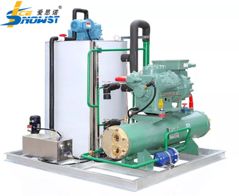 480V su soğutmalı kar deniz suyu damlacık buz makinesi 10 ton