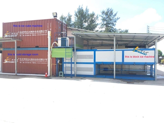 Otomatik Ticari Doğrudan Soğutma Bloku Konteynerli Buz Makinesi 10 Ton