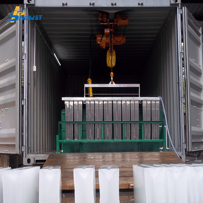OEM 5 ton konteynerli bloklu buz makinesi buz bloğu üretim tesisi